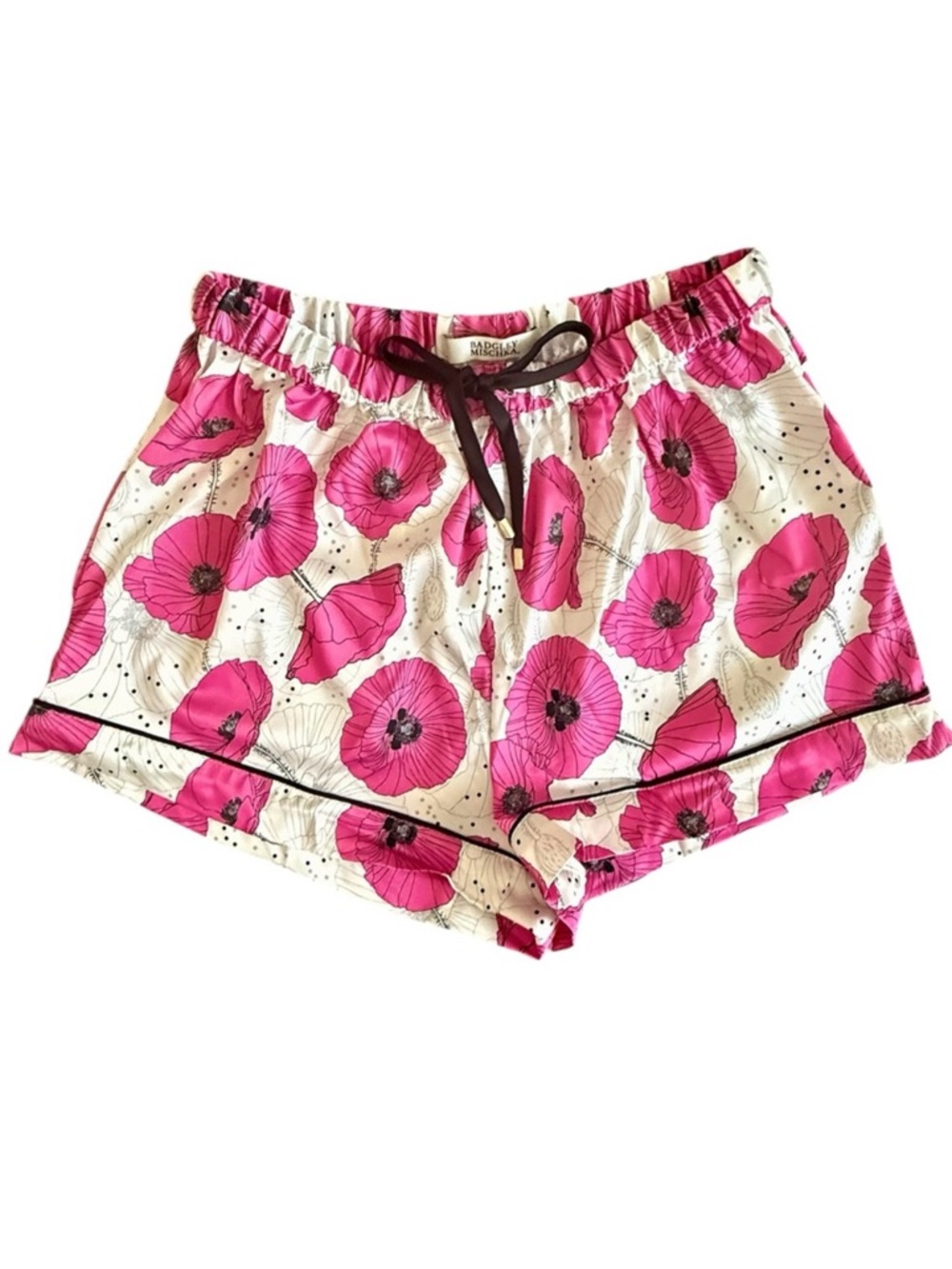 Badgley Mischka Pajama short set White / Pink Floral Print NWT . - Picture 16 of 16